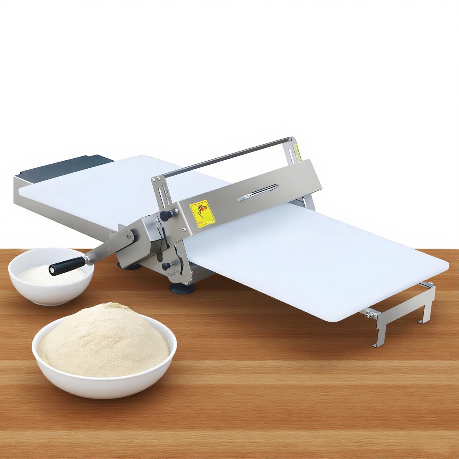 Laminoir à pâte Pliable avec épaisseur réglable, laminoir à pâte à Croissants, laminoir Manuel, pour boulangeries domestiques et commerciales, Acier Inoxydable B