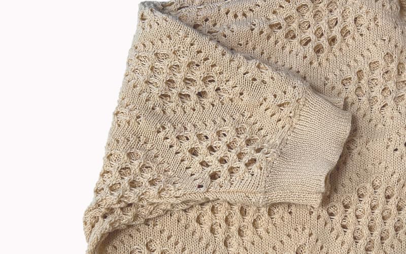 Image of NASKY Women's Casual Knit Pullover Hollow-Out 3 /4 Batwing Sleeve Lightweight and Comfortable Boho Chic Summer Sweater