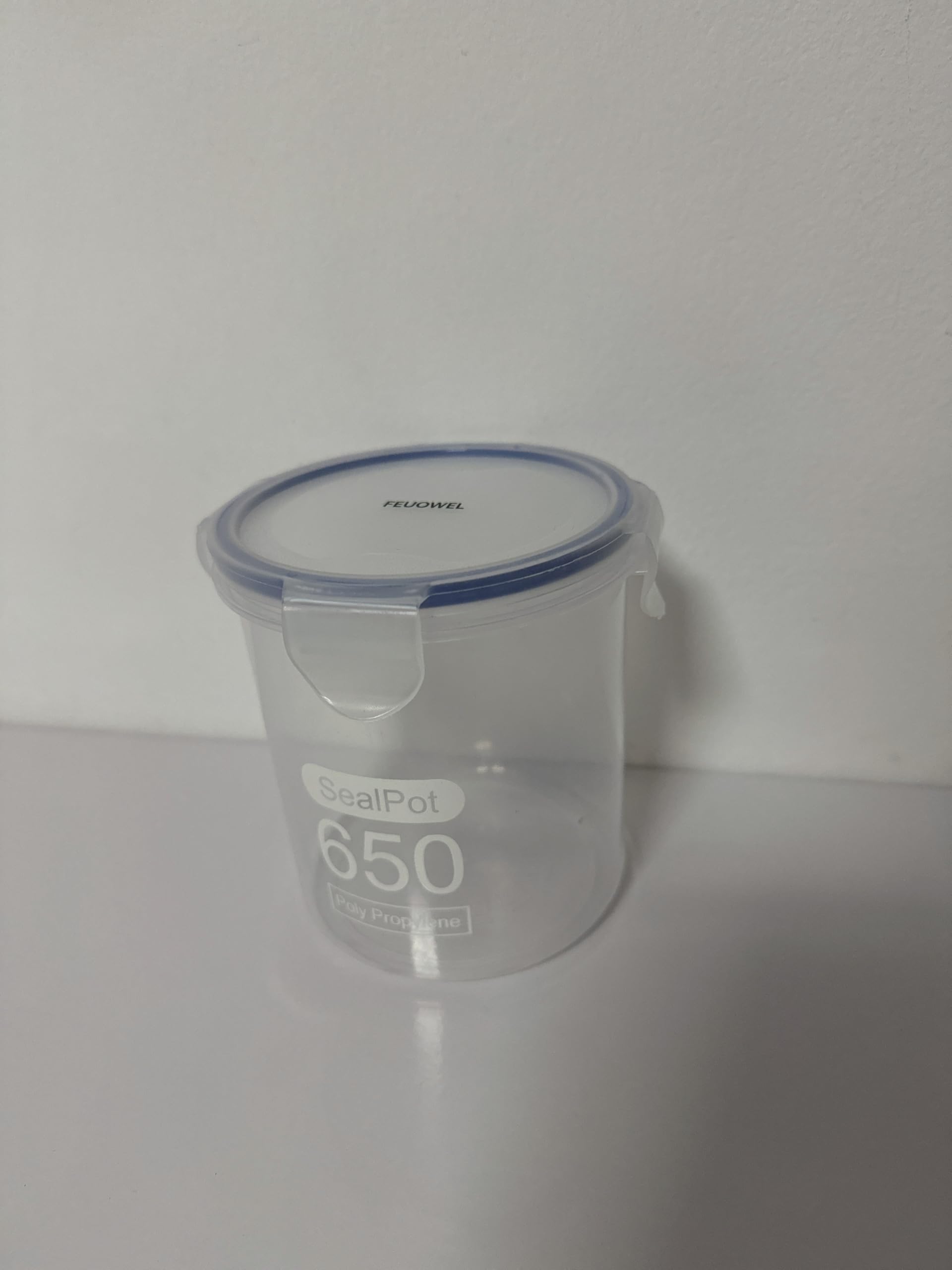 Clear Food Storage Container with Airtight Lid, Kitchen Refrigerator Portable Cereal Snack Organizer