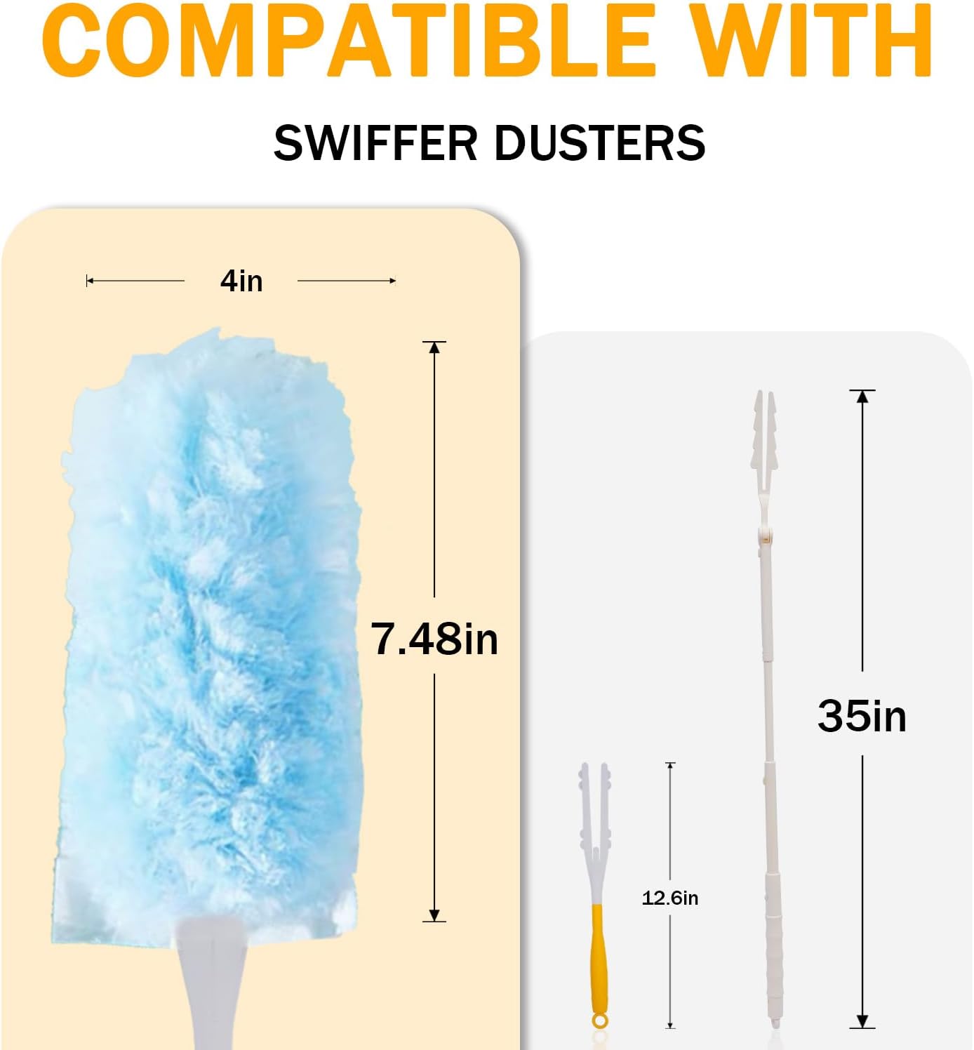360° Duster Refill for Swiffer Duster, Heavy Duty Refills Disposable