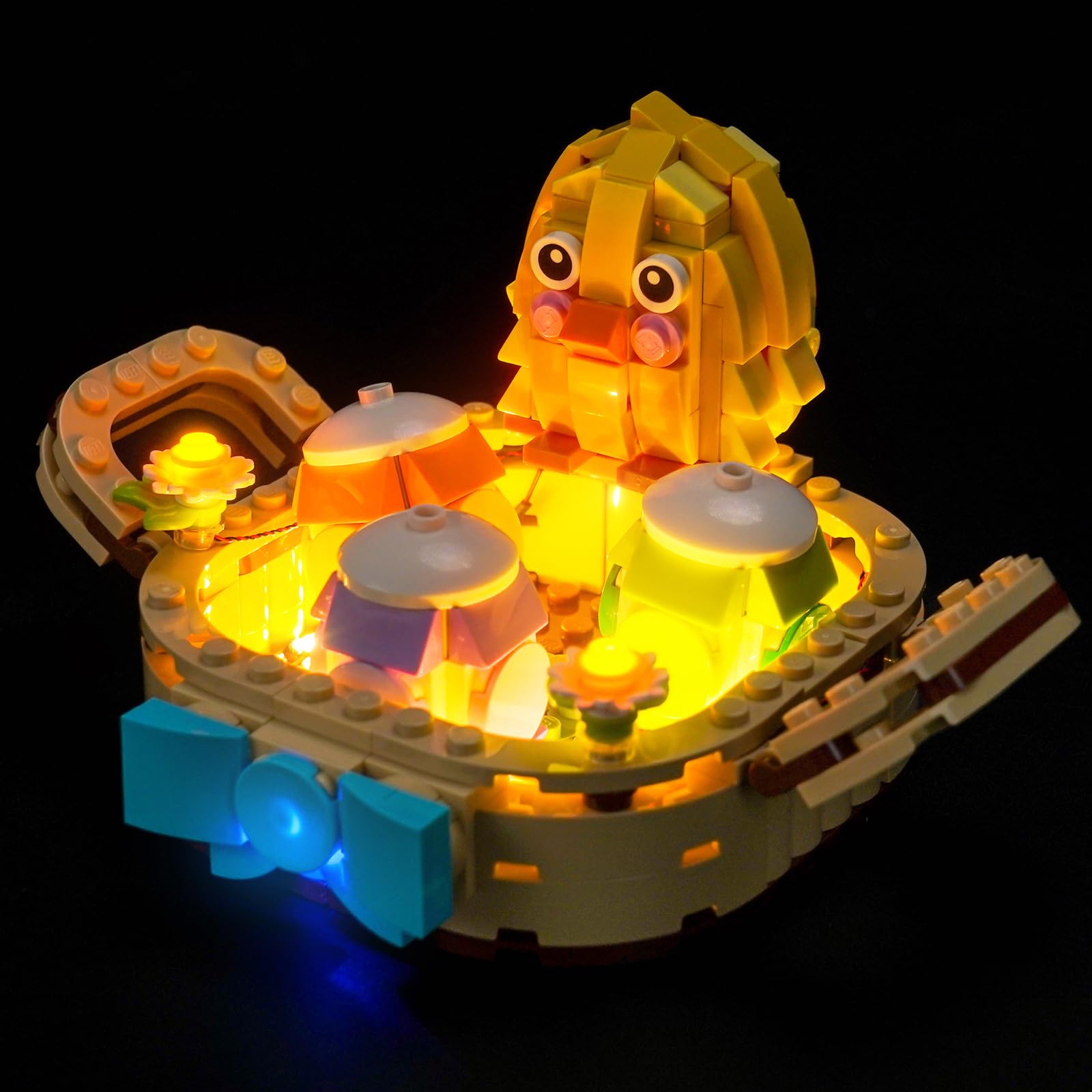 LocoLee Led Light Set Compatible with Lego 40863 Easter Egg Basket Led Decoration Lighting Kit Compatible with Lego 40863 Building Blocks Model,Only Lights Set,No Model