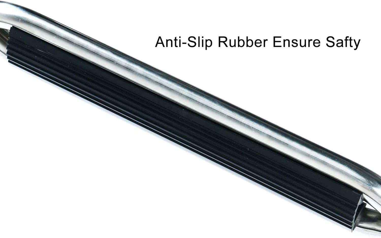 Folding 4 Step Pontoon Boat Ladder, Stainless Steel Telescoping Rear Entry Inboard Ladder Heavy Duty Swim Deck Ladder with Pedal, Hand Railing Ladder Dock Ladder Extra Wide Step