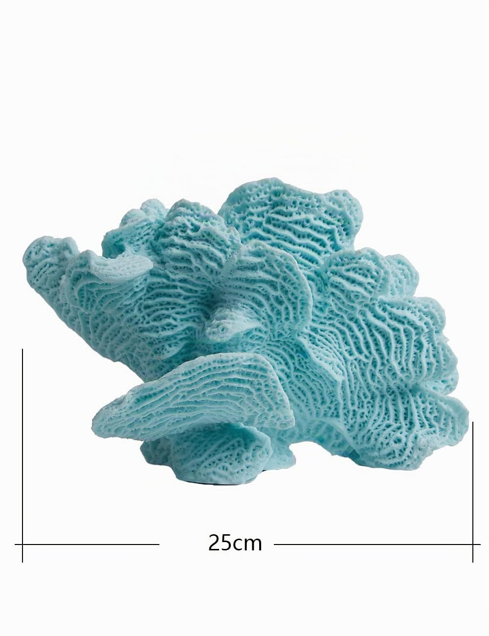 HAUCOZE Corallo Statua Marino Scultura Moderna Decorazione Arte Costiera Figurina Regalo per Casa Soggiorno Ufficio Resina 25cm
