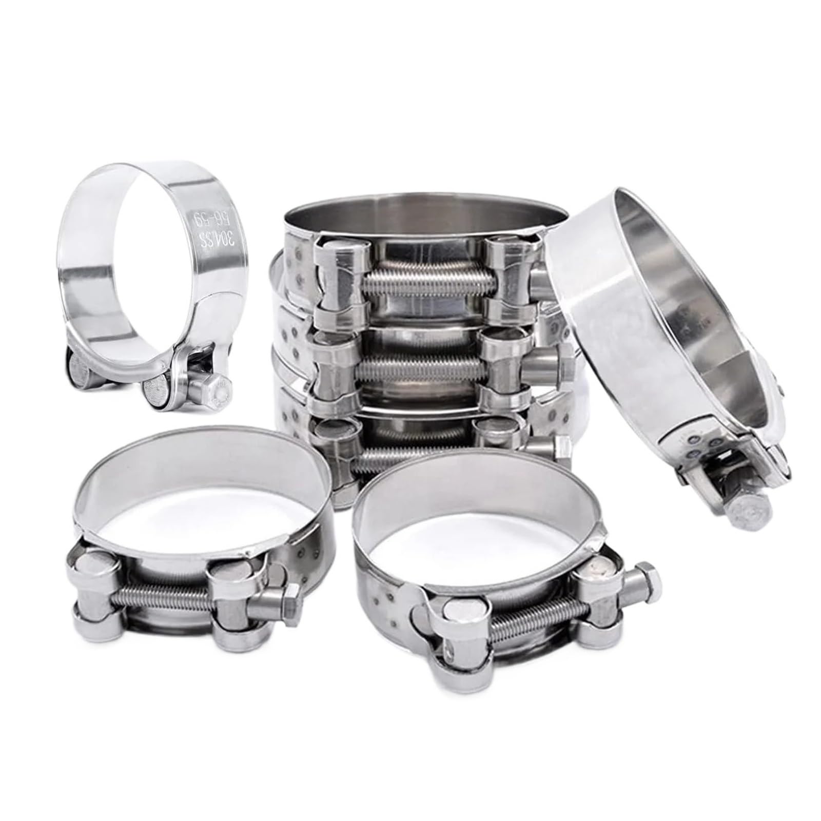 6 szt. T Bolt zacisk do węża 17/174mm 304 SS Turbo Intercooler | Do podłączenia rury wydechowej i turbosprężarki międzystopniowej(6pcs 36-39mm)