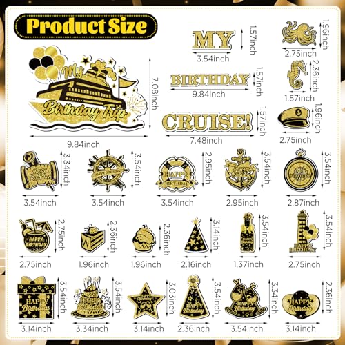 Imanes decorativos de cumpleaños con barco de crucero miniatura 7