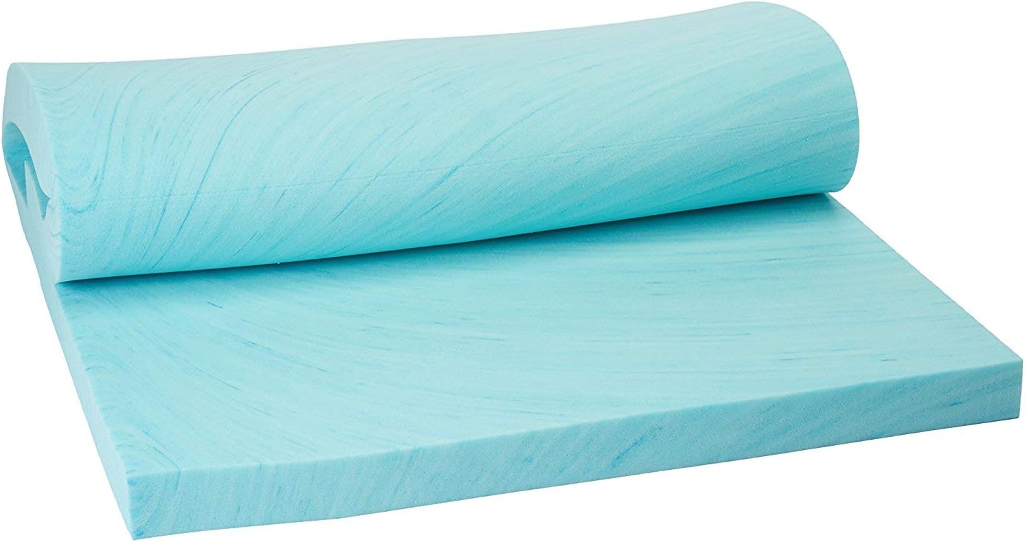 Queen Size 3 Inch Thick, Gel Swirl Visco Elastic Memory Foam Mattress Pad Bed Topper Made in the USA