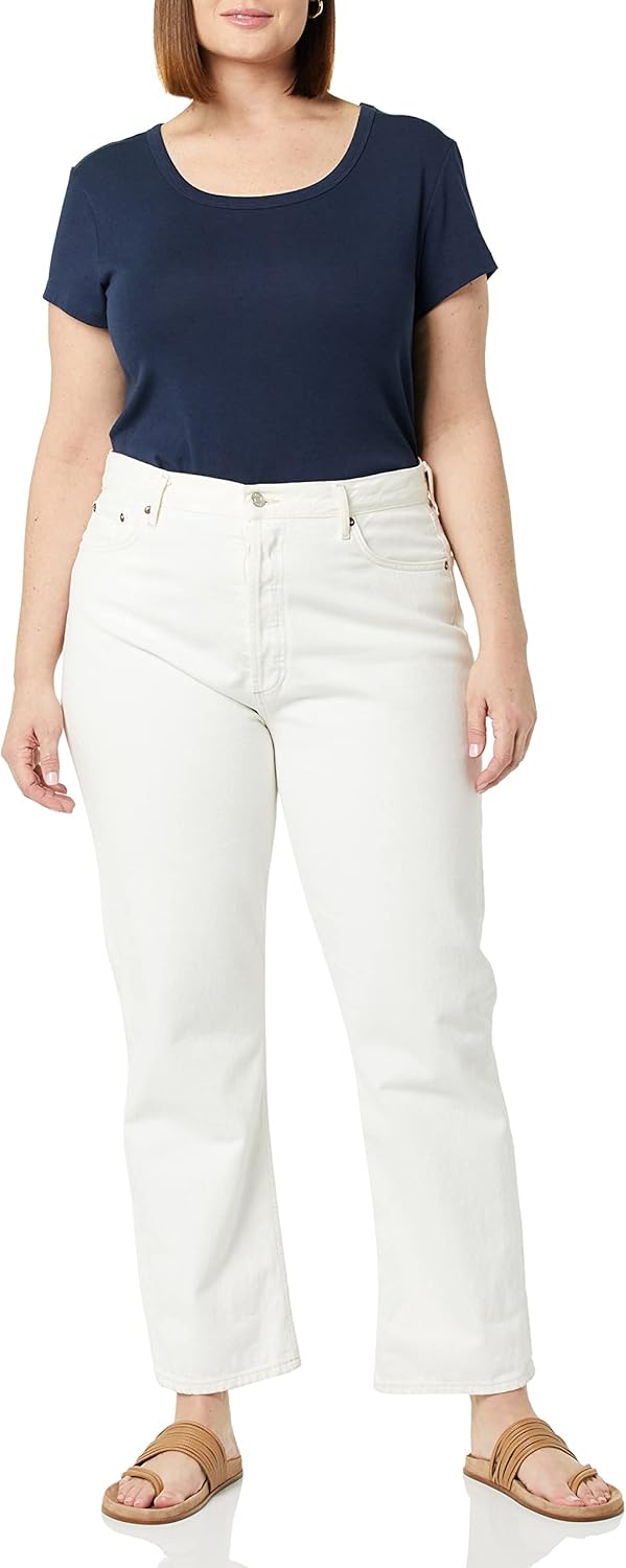 Amazon Essentials Women's Slim-Fit Cap-Sleeve Scoop Neck T-Shirt, Pack of 2 - Image 4