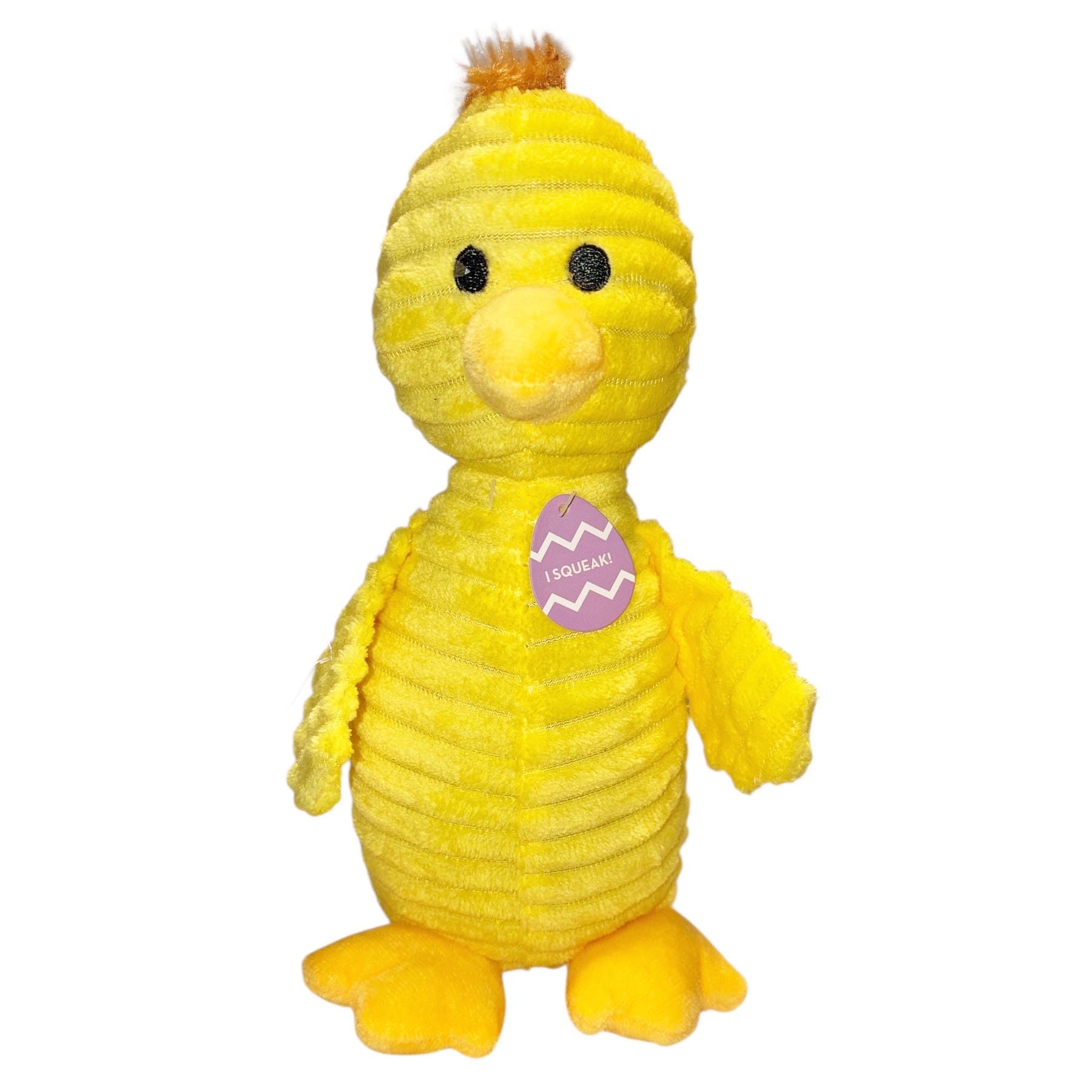 Widdle Gifts Easter Fun Dog Toy with Squeaker - 38cm long Plush - Durable for enthusiastic play (Easter Chick)