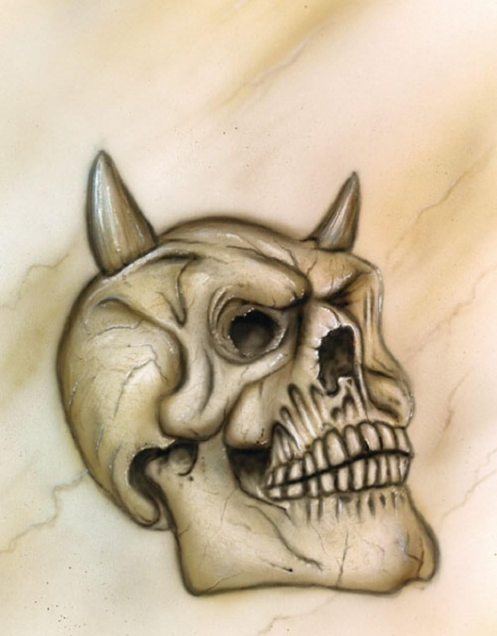 Stencil Airbrush 61x96 Skull 1" Harder&Steenbeck