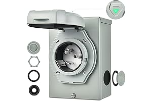 Kohree 50 Amp Generator Power Inlet Box NEMA SS2-50P RV Weatherproof Inlet Box