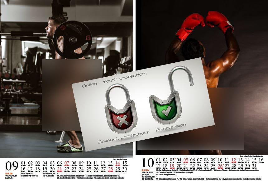 Calendario Da Parete 2025 Dream Men - Formato A5 | Uomini Sexy Con Ciondolo Natale E Auguri - Foto 3