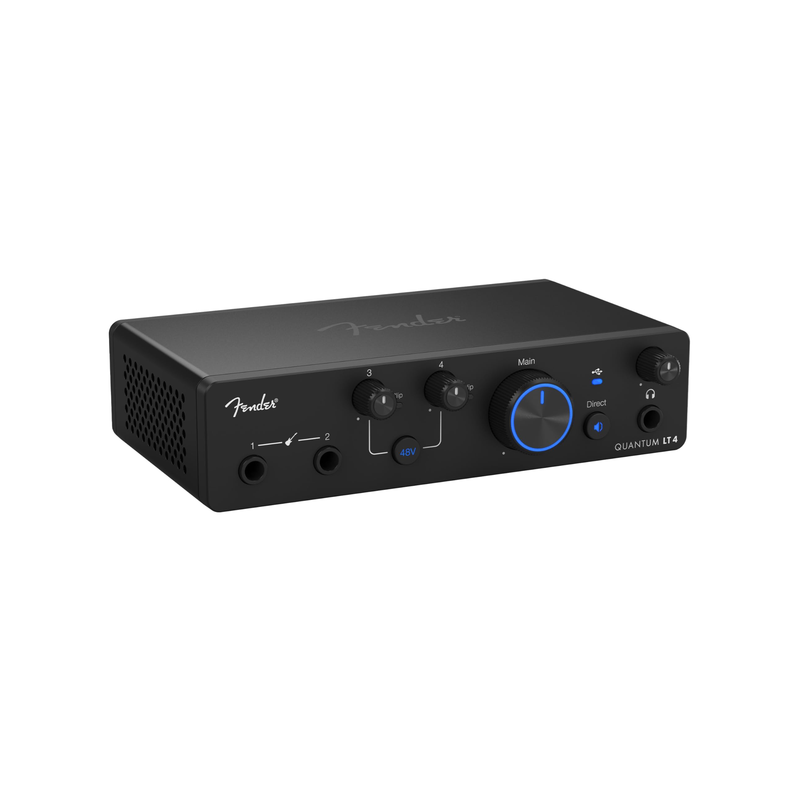 Fender Quantum LT 4 | 4x2, 24 Bit / 192 kHz USB-C Audio-Interface | Geeignet für kleine Ensembles, Duos oder Multi-Source-Aufnahmen