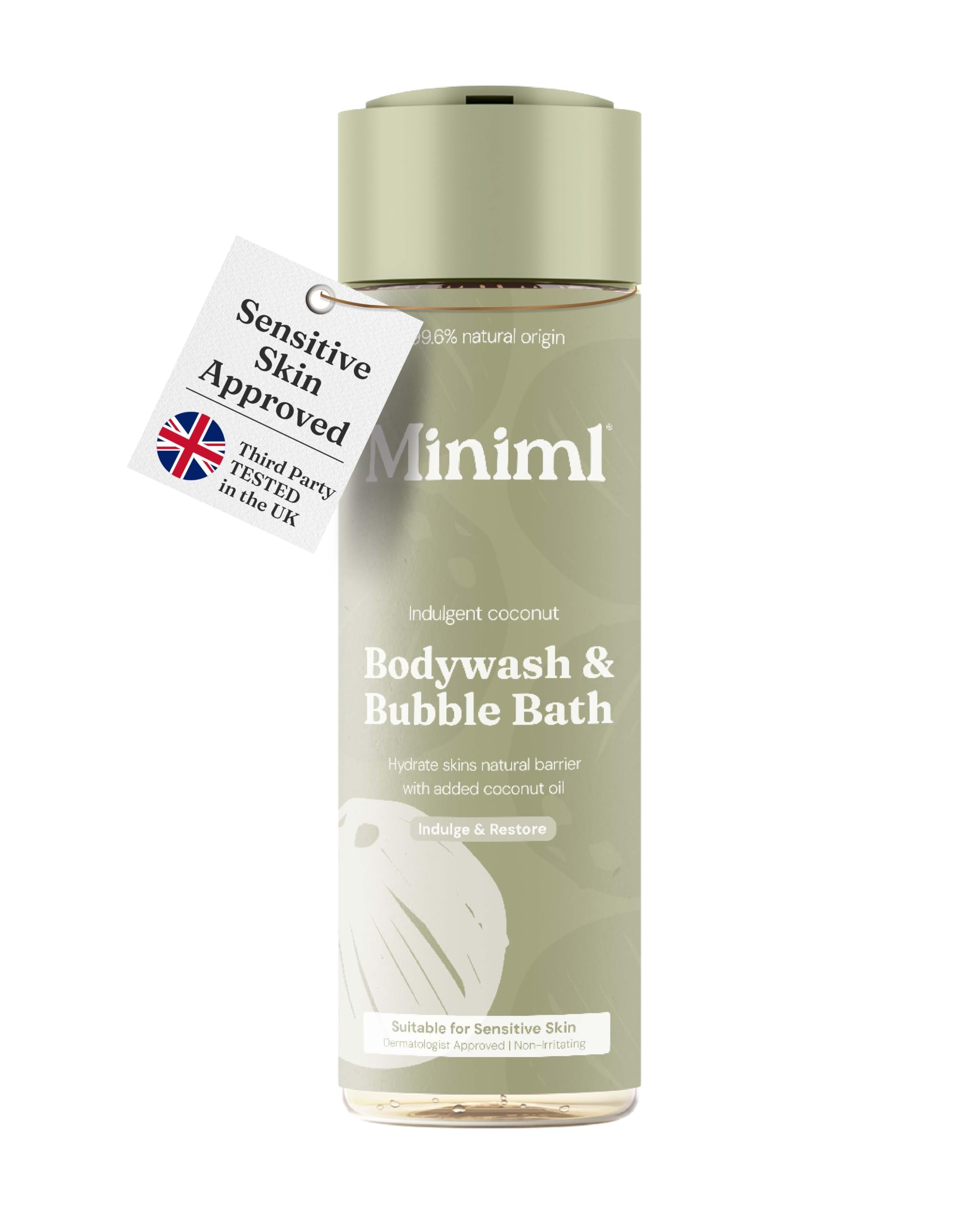 Miniml Natural Body Wash & Bubble Bath 400ml – Coconut