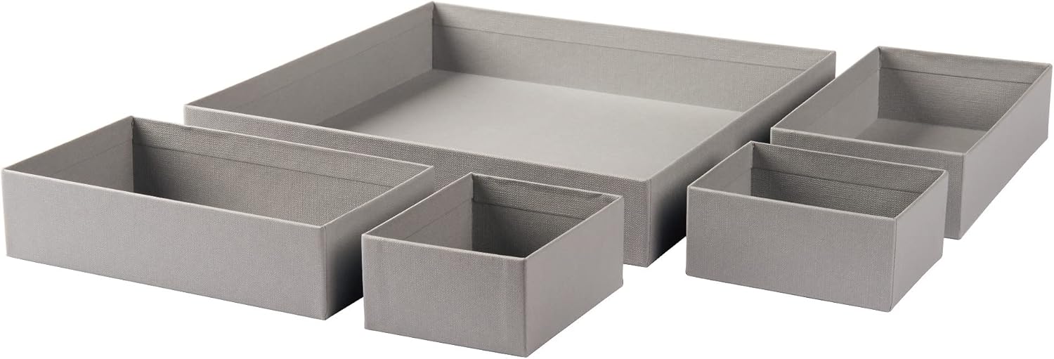 Ikea GRÅSIDAN box, set of 5, grey : Amazon.co.uk: Home & Kitchen