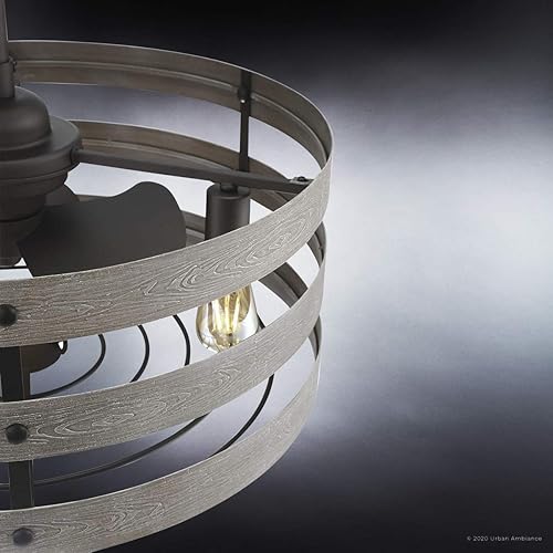 Miniatura 5 de Urban Ambiance Ventilador de techo de interior moderno de lujo, tamaño pequeño: 18.1 pulgadas de alto x 23.5 pulgadas de ancho, con elementos de