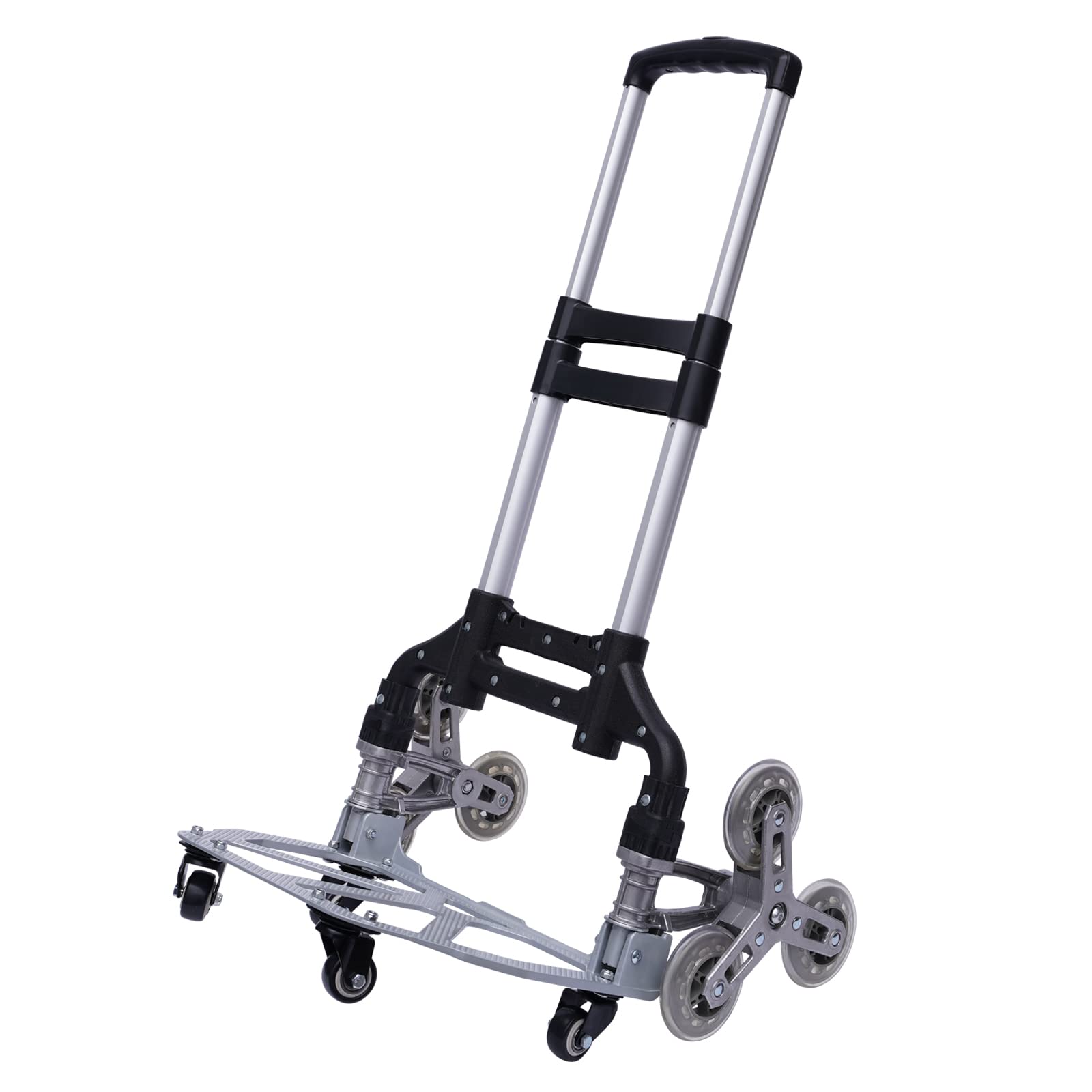 Wózek transportowy składany – potrójna regulacja wysokości – kółka i zdejmowana, wodoszczelna torba do uniwersalnego zastosowania – z aluminium / wózek transportowy