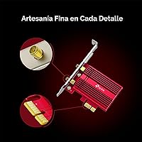 Vista 5 de TP-Link Tarjeta WiFi 6 AX3000 PCIe WiFi (Archer TX3000E), hasta 2400 Mbps, Bluetooth 5.3, 802.11AX Adaptador inalámbrico de doble banda con MU-MIMO