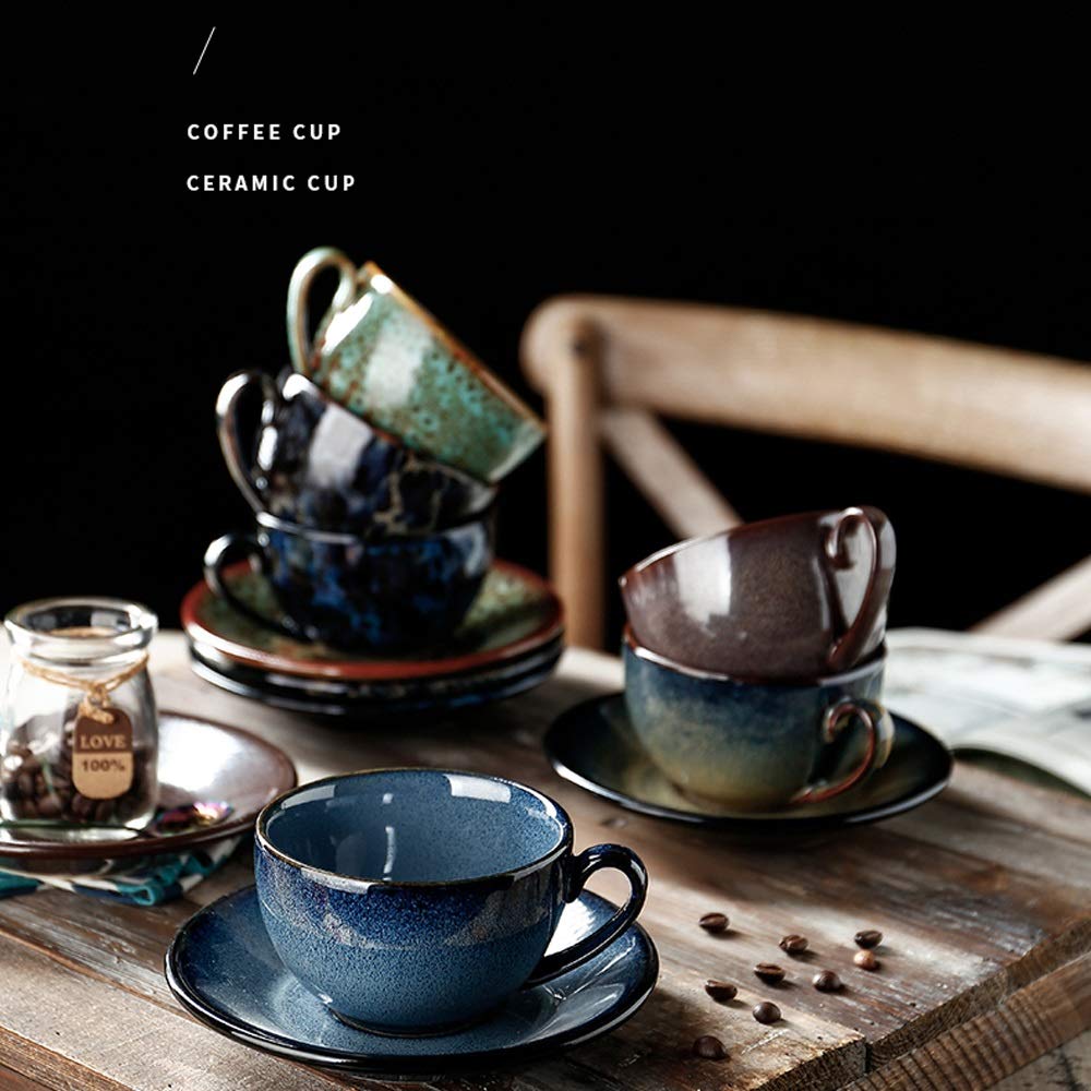 Amazon | COLiJOL トロフィーセラミック250Mlコーヒーカップとソーサー