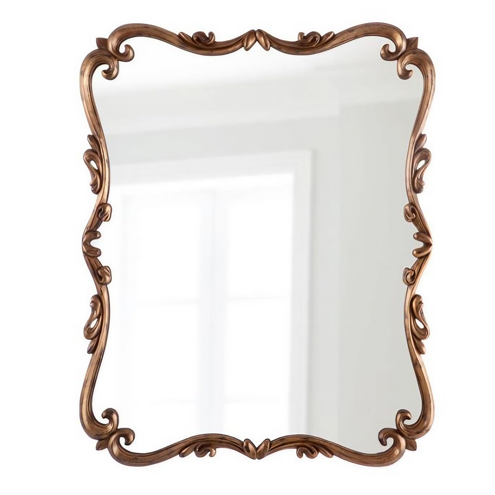 FGXHHS 28×39 inch Decorative Wall Mirror Baroque Vintage for - Ornate Bathroom Living Room Bedroom Entryway Traditional Decor(Antique Gold)