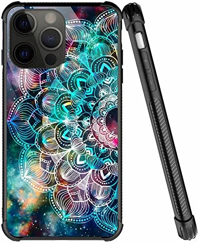 iPhone 14 Pro Max Case,Starry Mandala iPhone 14 Pro Max Cases,Plexiglass Four-Corner Shock-Proof Design Cover for iPhone 14 Pro Max 6.7-inch