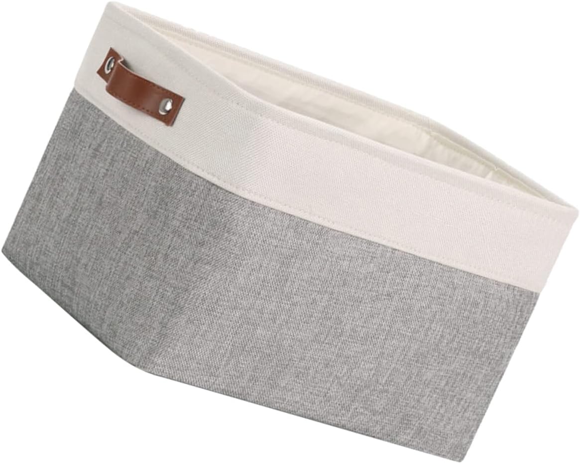 Xmas Clothes Storage Basket Large Foldable Cotton Linen Organizer