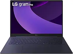 LG Notebook gram Pro de 16 polegadas leve, Intel Evo Edition alimentado por processador Intel Core Ultra7 255H, Windows 11 Home, 32 GB de RAM, SSD de 1 TB - Azul metálico