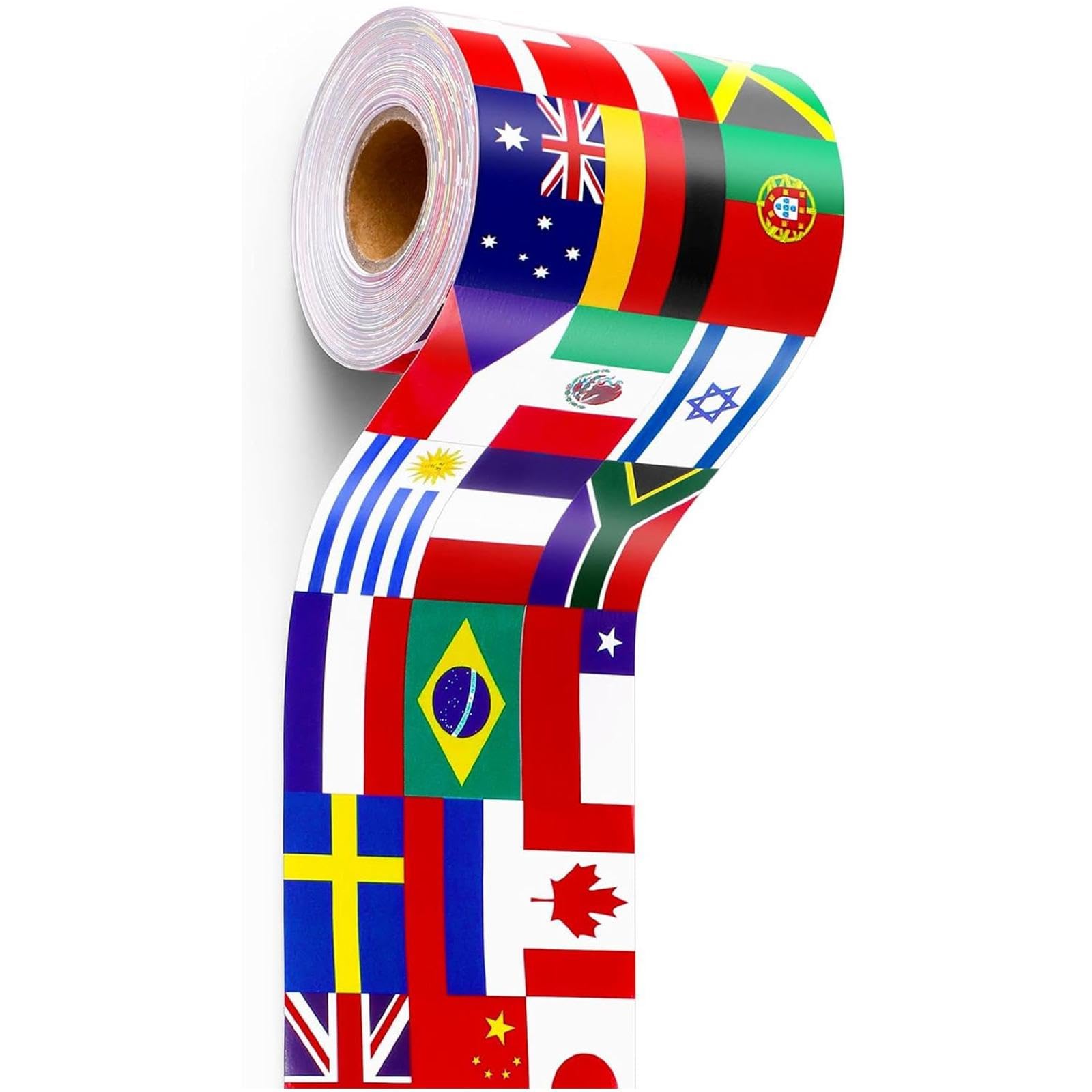 Flags Pattern Border Trim Bulletin Board Border Trim 59ft Long 75mm Wide Chalkboard Wall Sticker Positive Affirmation Sticker for Teens