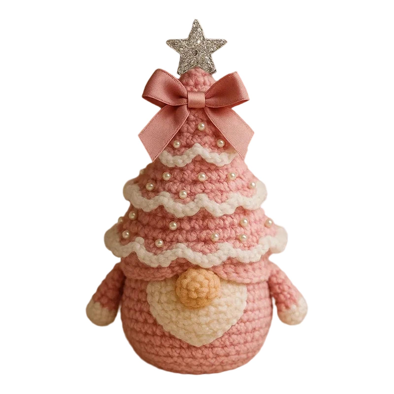KAQNTUD Handmade Cotton Christmas Gnomes Crochet Festive Home Office Decoration and Holiday Project Handmade Christmas Gnome Decoration Set