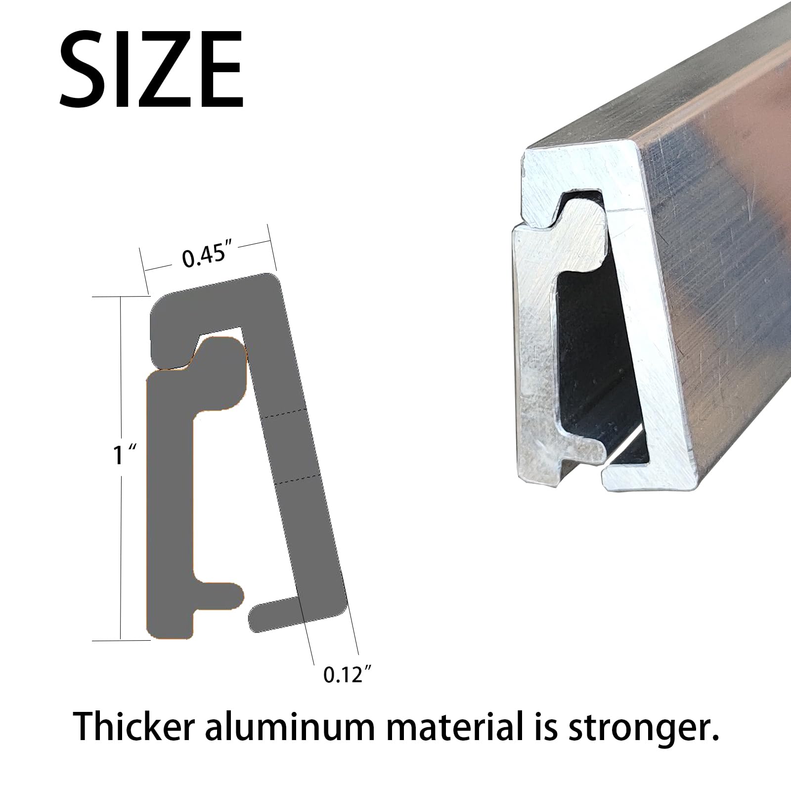 【Mise à niveau】 Support mural de table de camping-car, embout de rail extérieur, raccord de rechange de support latéral de table, bordure de support en alliage d'aluminium, longueur 40 cm