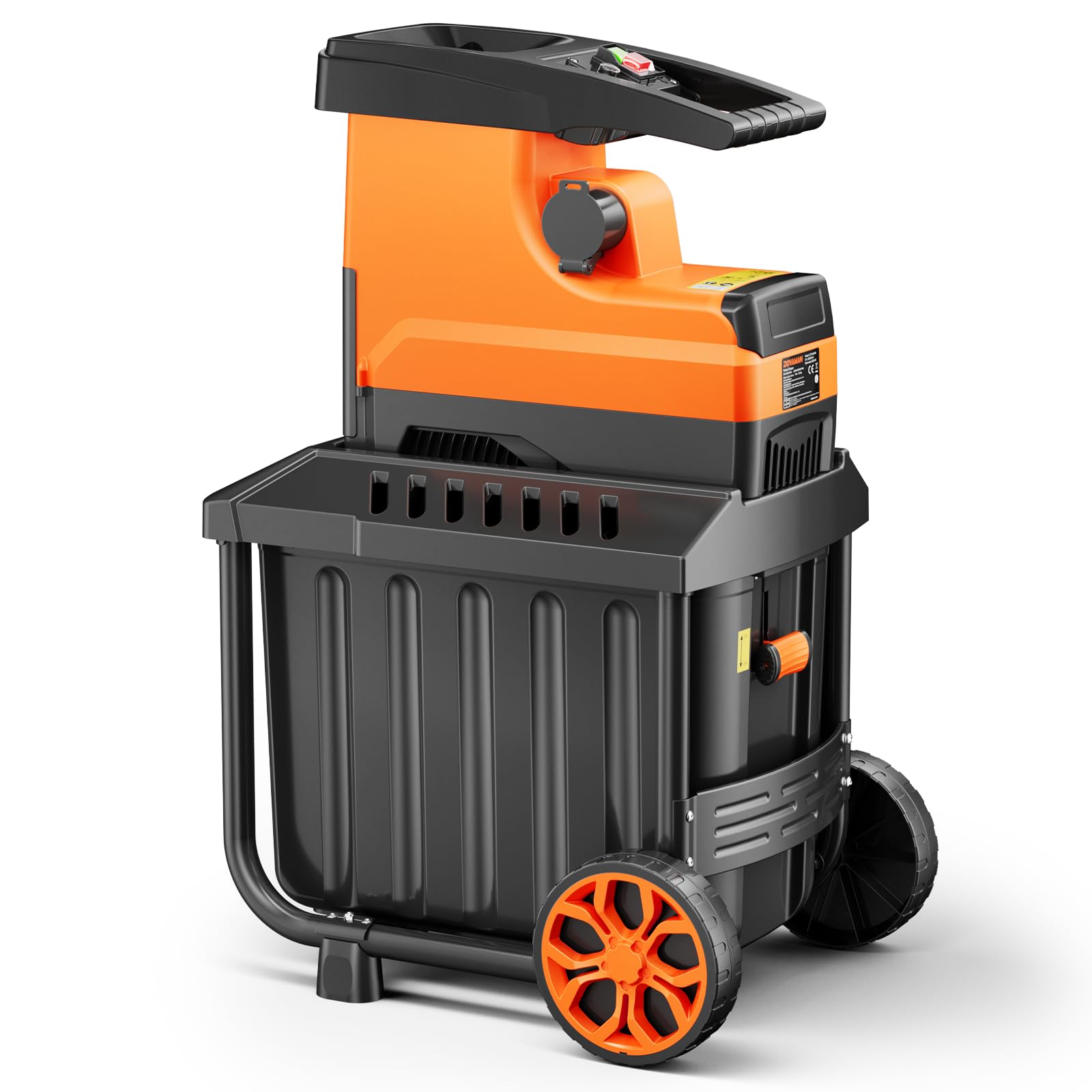 DOVAMAN GT10 APEX Trituradora de Ramas, 2800W con Motor Brushless, Silenciosa, Hasta 45mm, Contenedor de 60L, Rodillo de 6 Dientes Ajustable, Protección contra Sobrecarga
