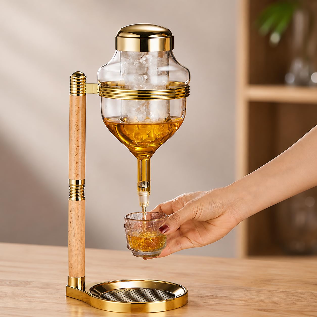 Szklany dozownik whisky i karafka do burbona, wina, sake, wódki, tequili, domowego baru, nalewaka do napojów, eleganckie rozwiązanie do serwowania zimnych napojów
