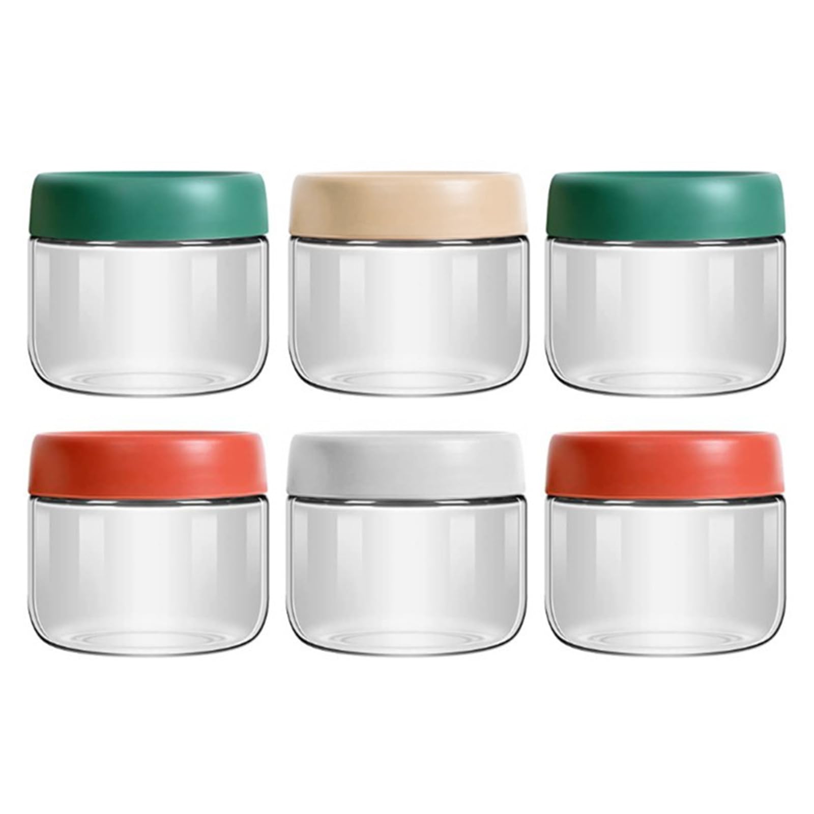 Piceioep Transparent Glass Container Practical for Dry Goods Storage Easy to with Airtight Lid Modern Design Transparency Glass Storage Jar