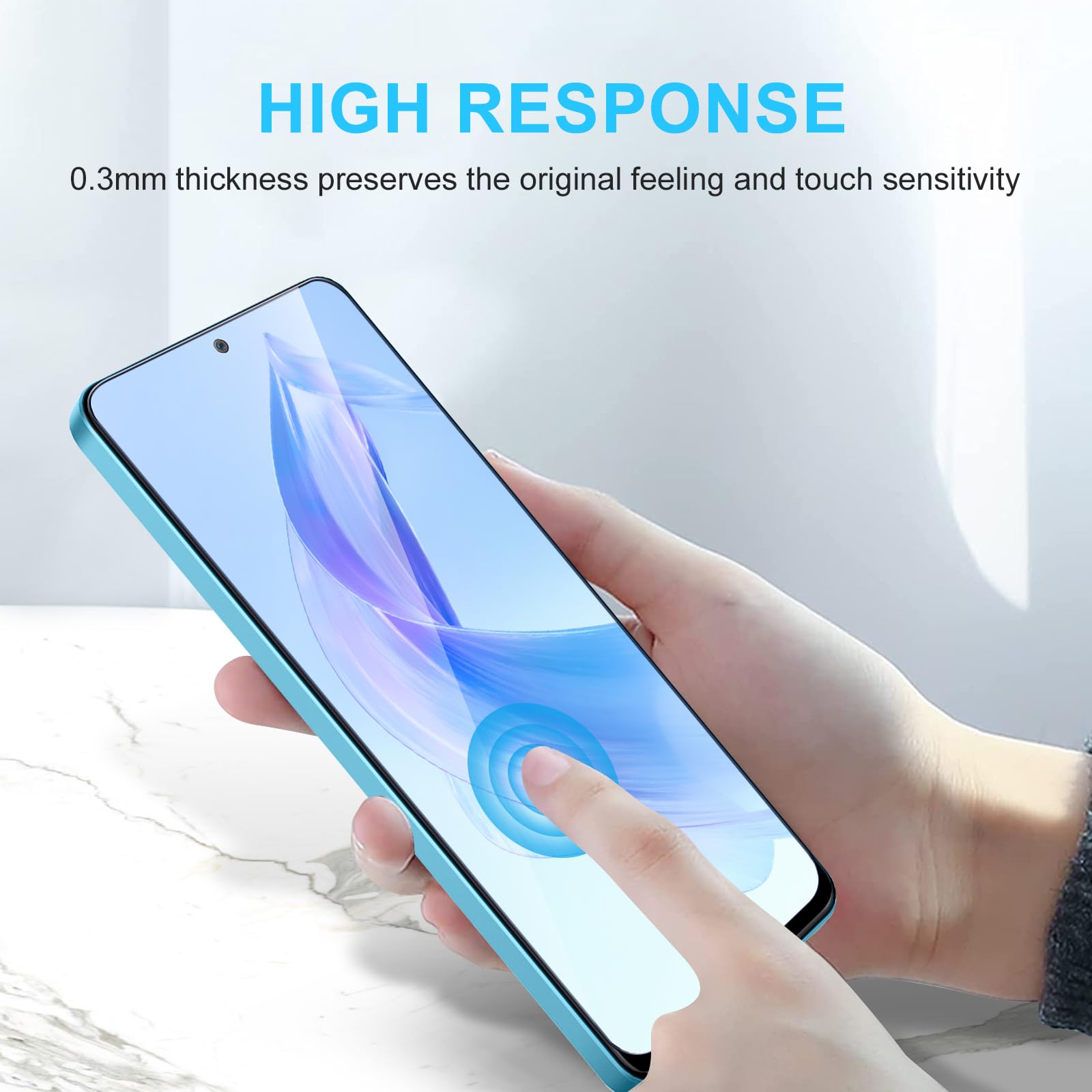 Kokio Vetro Temperato per Honor 90 Lite 5G, 3 Pezzi Durezza 9H Pellicola Vetro Protettiva Compatibile con Honor 90 Lite, Ultra Resistente, Facile da installare(6,7 Pollici)