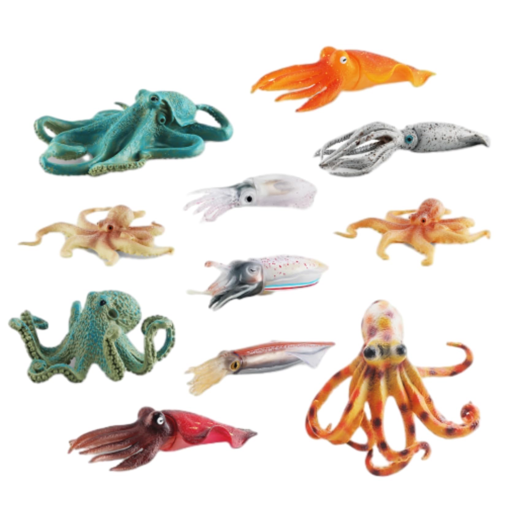 Amazon | MAIBED イカ フィギュア 11pcs ストレス解消 玩具 プラモデル