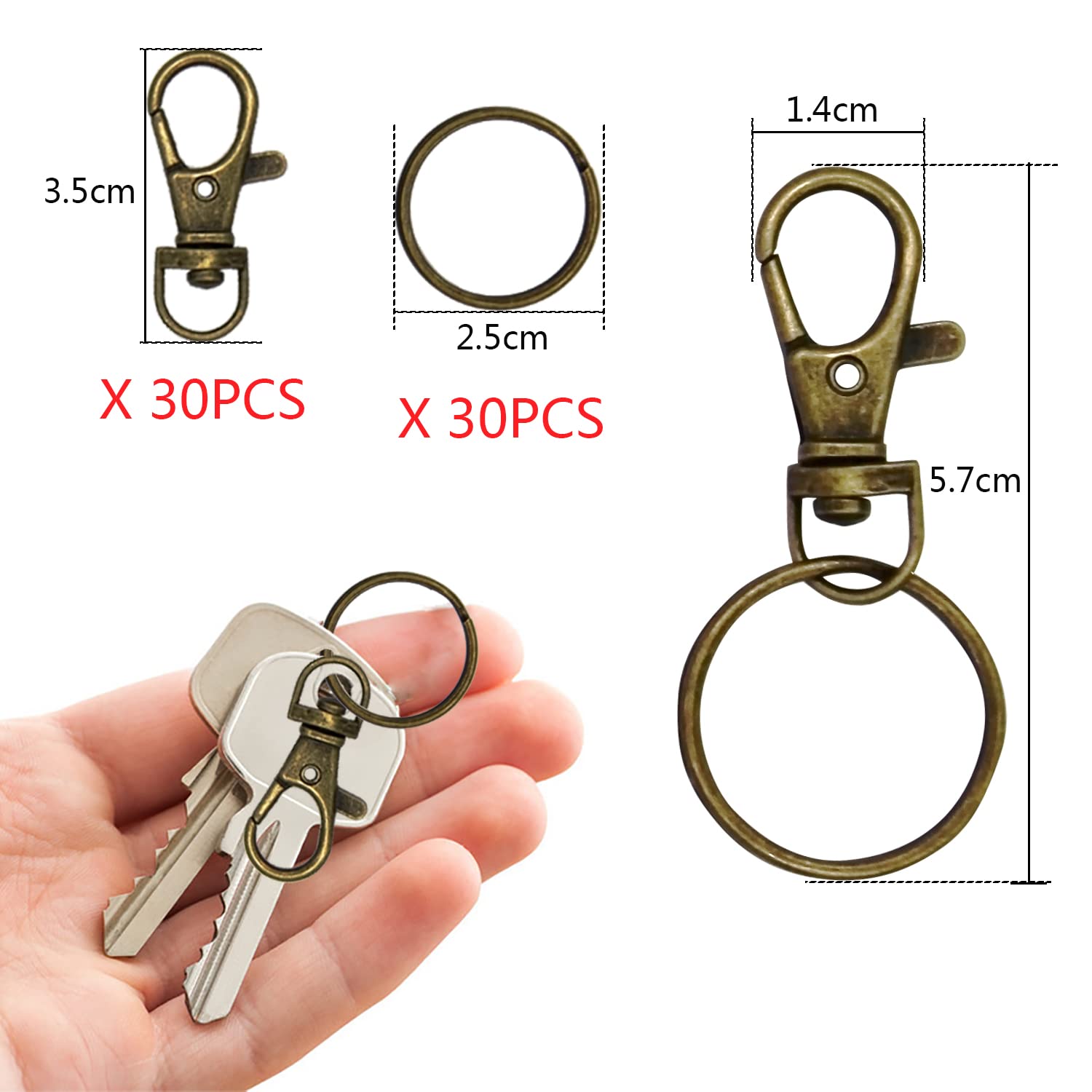 400 Stück Metall Double Loop Split Open Jump Ring Schlüsselanhänger Schmuckzubehör Gold + Silber 6 Mm/8 Mm Günstig Kaufen - Preis, Kostenloser Versand, Echte Bewertungen Mit Fotos