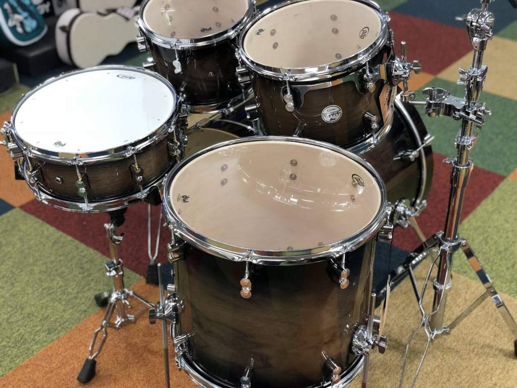 Pacific by DW 5-Piece Concept Maple Exotic Shell Pack (Charcoal Burst over Walnut) - Image 7