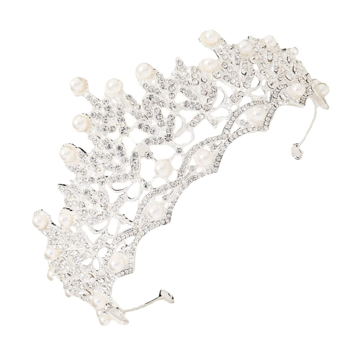 Amosfun 1 Pc De Novia De Joyas De Mujer De Lujo Diadema Con Estilo Diamantes De Imitación Con Cuentas Elegante Tiara De Novia Nupcial Peluca Boda Dama De Honor Circón