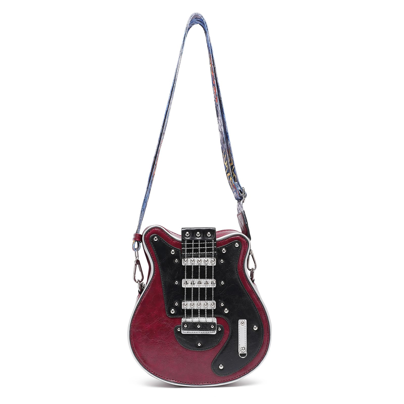 Elegante borsa a tracolla in pelle PU a forma chitarra Borse a tracolla casual Borsa a tracolla per amanti della musica e viaggiatori Accessorio per amanti della musica