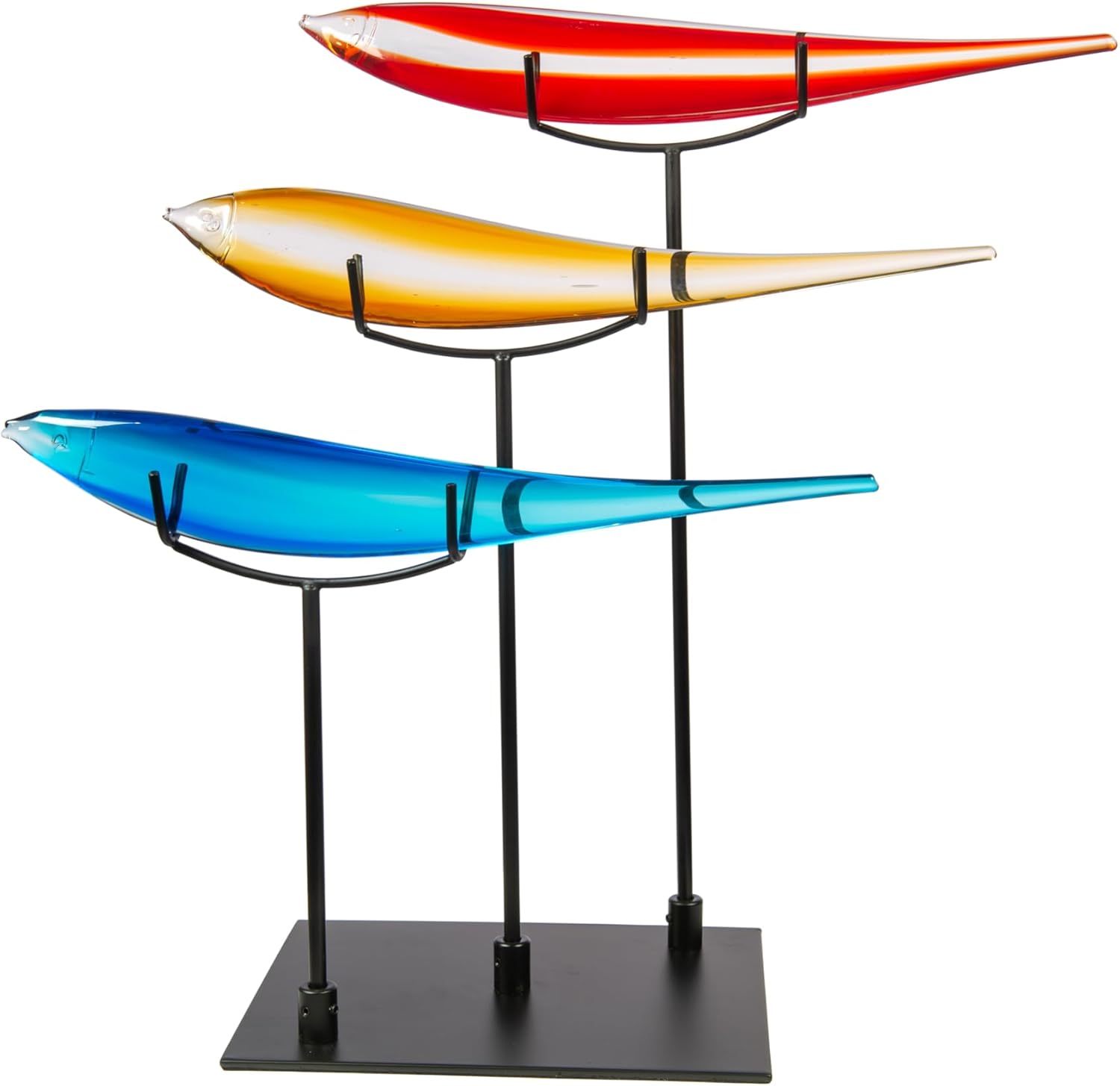 Dale Tiffany AS17180 3 Multicolor Fish Handcrafted Art Glass Figurine