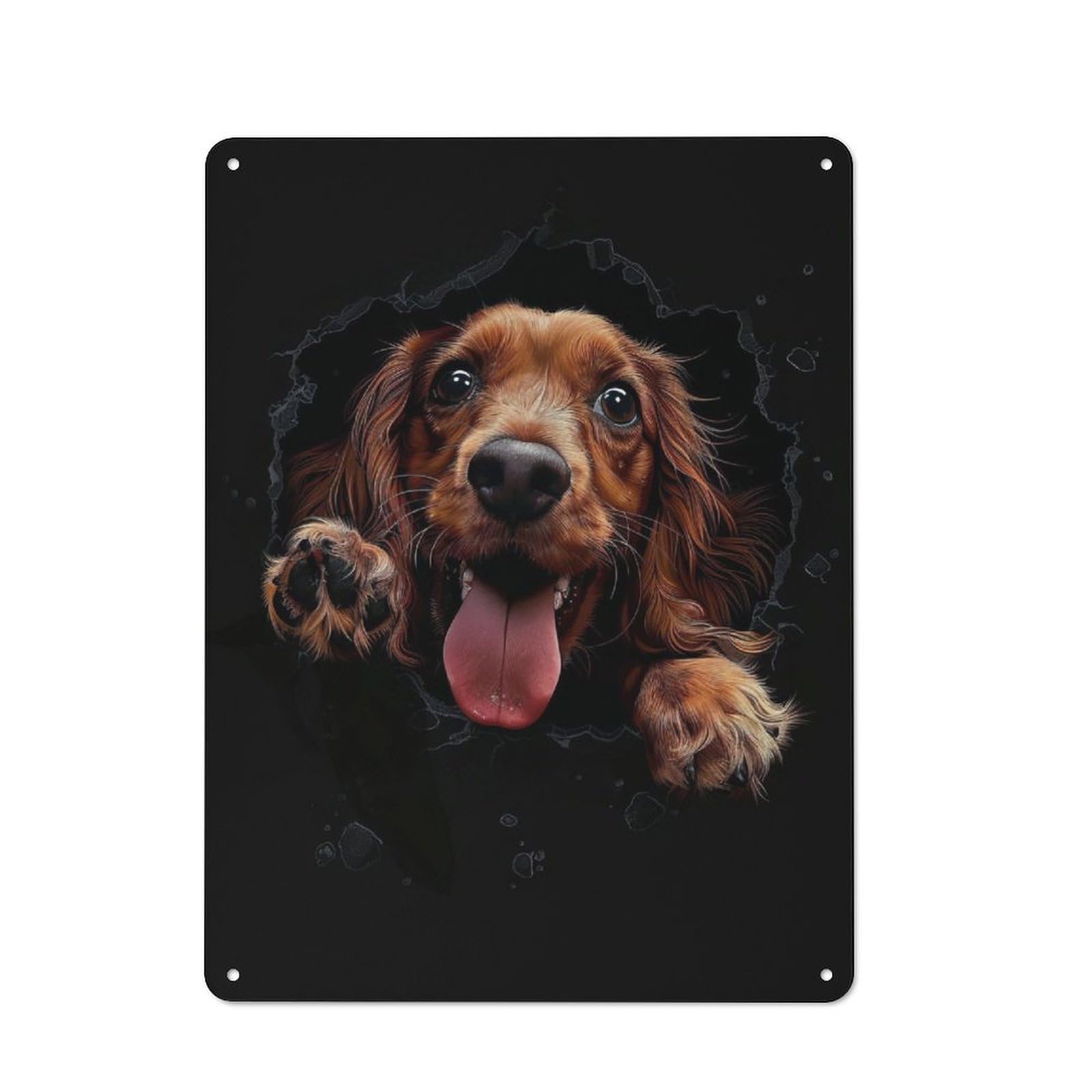 Junmoney Sussex Spaniel Metal Plaque 40X30cm With For Hallway Wall, Retro Decor, For Wall Display Collectors