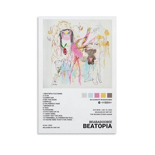 LICOME Beabadoobee Beatopia 2022 Canvas Poster Wall Decorative Art Painting Living Room Bedroom Decoration Gift Unframe-style12x18inch(30x45cm)