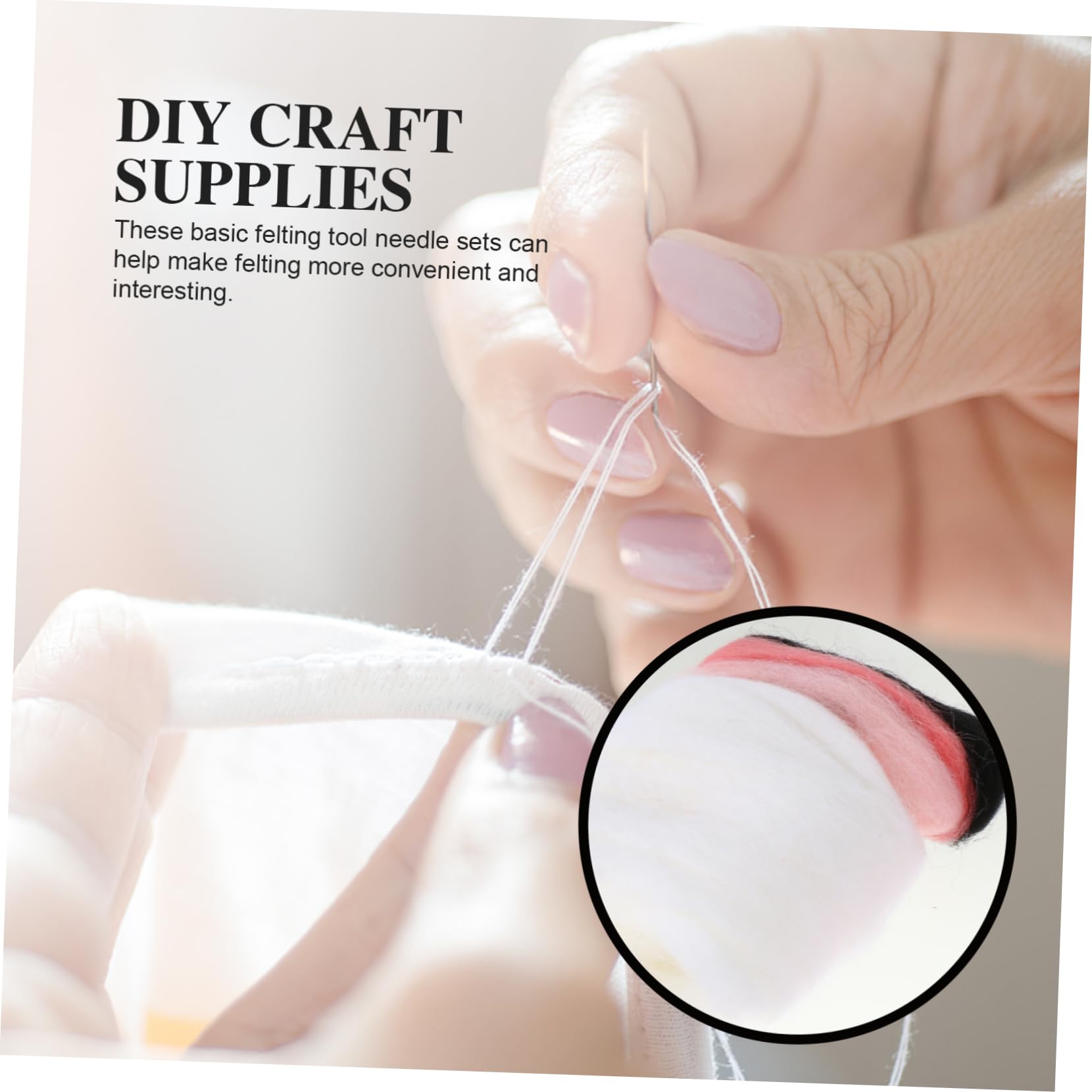 DOITOOL 1Set Needle Felt Kit for Beginners Create Adorable Alpaca Dolls Crafting Material for Felt Art Projects and Home Decor