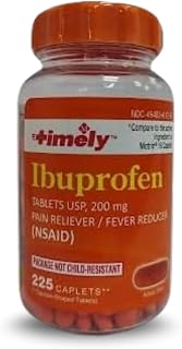 TIME-CAP LABS, INC. Timely Ibuprofen 200mg 225 Tablets - Generic Pain Killer - Fever Reducer, Headache Relief, Menstrual Pain, Tooth Aches, Muscle Ache and Arthritis Pain Relief