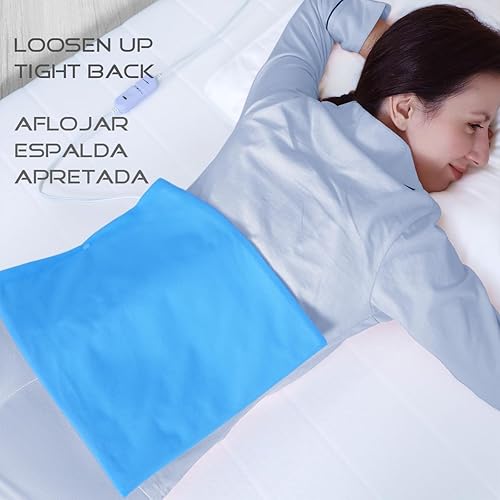 Miniatura 4 de Boncare Almohadilla térmica pequeña de vinilo sin apagado automático para aliviar el dolor de espalda y calambres, ajustes de temperatura alta y