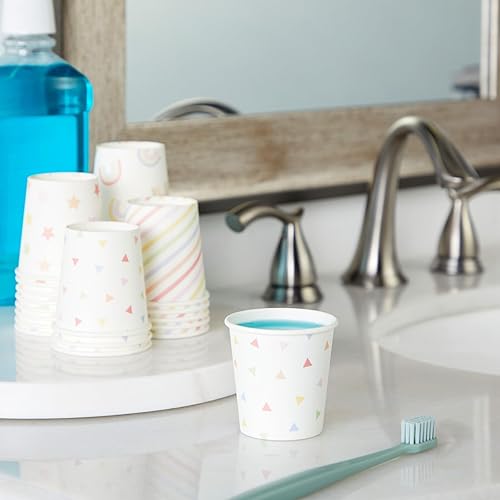 Miniatura 3 de Sparkle and Bash Paquete de 100 mini vasos de papel desechables de 4 onzas para expreso, enjuague bucal, té, café, arcoíris
