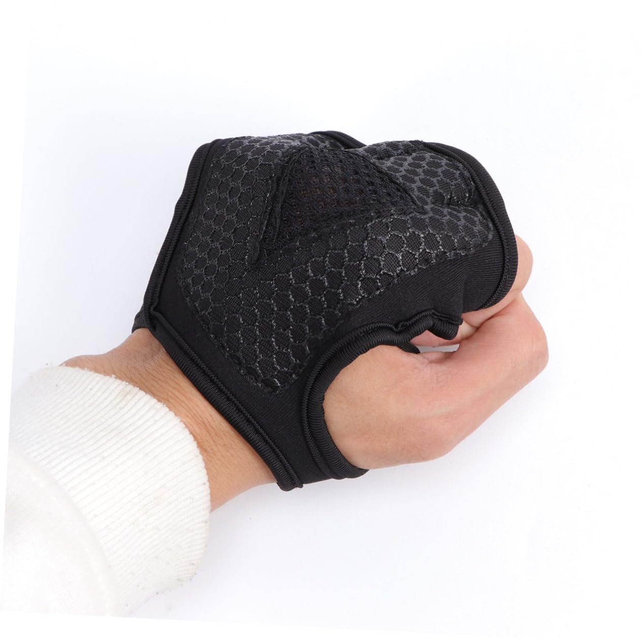 Guanti da allenamento Guanti sportivi Guanti per sollevamento pesi Guanti in sil per uomo Cinture da palestra Cintura da uomo imbottita con Wirst Strp Mezzi guanti Polsino Fitness senza dita