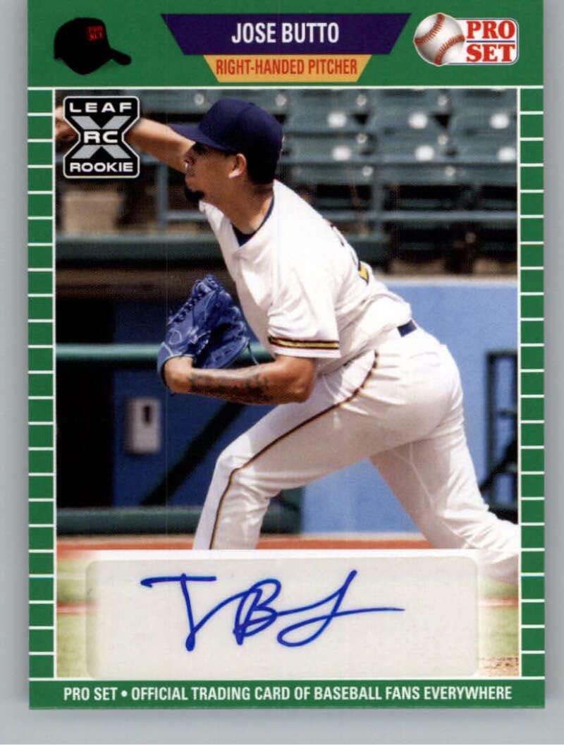 2021 Pro Set Retail Autographs Green #PS-JB2 Jose Butto RC Rookie Card Auto Autograph XRC Pre-Rookie/Prospect Baseball Card in Raw (NM or Better) Condition