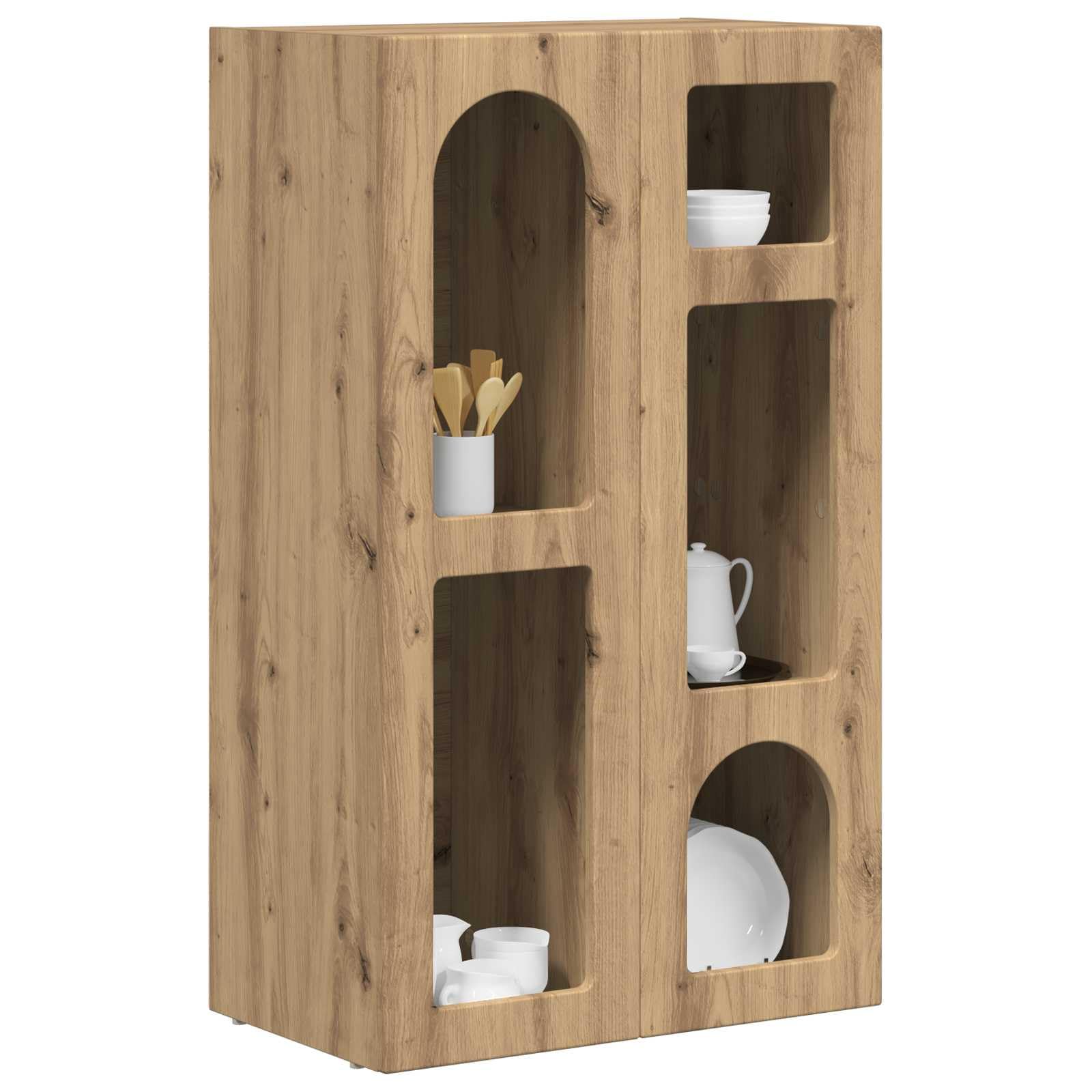 Générique Nowoczesny bufet do przechowywania 100 cm drewno inżynieryjne, meble do salonu z półkami, minimalistyczny prostokątny design