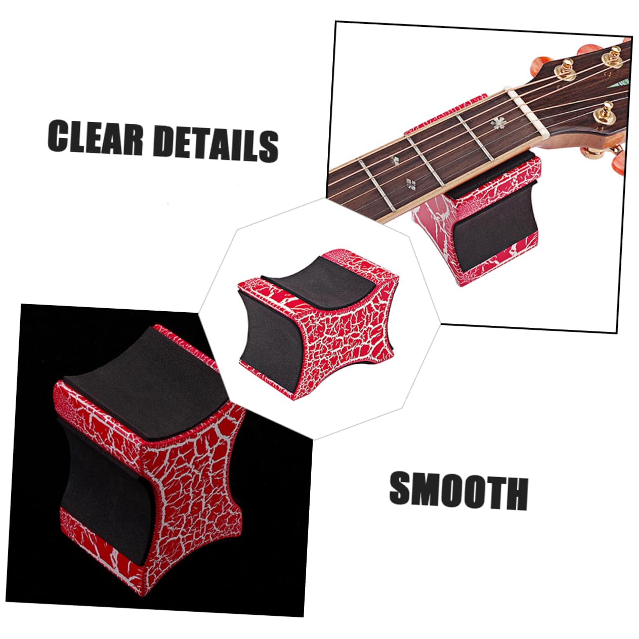 BESPORTBLE 1pezzi Poggiamanico Per Chitarra e Basso Supporto Per Manico in Legno Design Creativo Per Protezione Da Graffi e Cadute Facile Da Usare