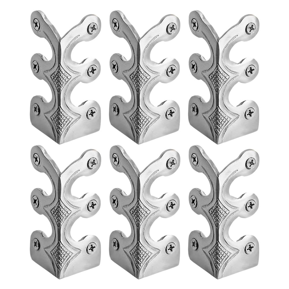 6 PCS Vintage Iron Skirting Board Corner Protectors for Jewelry Box